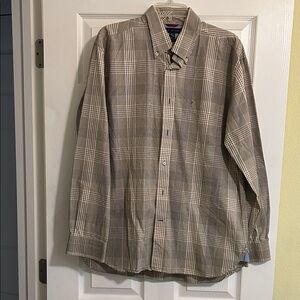Tommy Hilfiger Beige Plaid Button-Down Shirt
